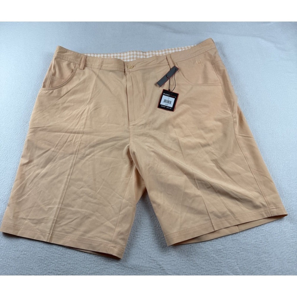Short Par 4 Golf Shorts Performance Chino Mens 40 Sunset Orange NWT